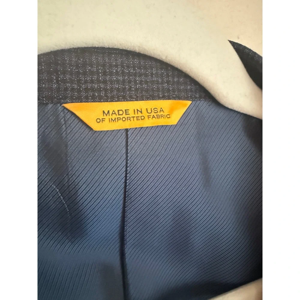 Hickey Freeman Sport Coat Mens 48 Reg Navy Blue Excellent Wool Beacon Blazer